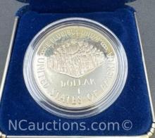 1987 US Constitution 90% Silver Dollar Coin With COA 26.72 Grams