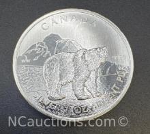 2011 1 Troy Oz .999 Fine Silver Canadian Bear Bullion Coin