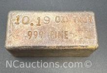 10 Troy Oz .999 Fine Silver Bullion Bar