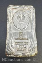 5 Troy Oz .999 Fine Silver Bullion Bar