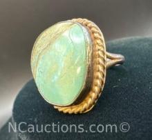 Sterling Silver Turquoise Ring 6.28 Grams Size 6
