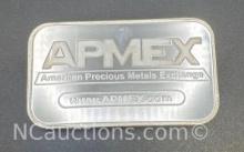 APMEX 1 Troy Oz .999 Fine Silver Bullion Bar