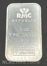 RMC 1 Troy Oz .999 Fine Silver Bullion Bar