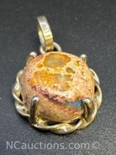 Sterling Silver Opal Pennant 3.81 Grams