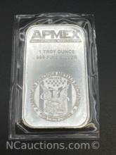 APMEX 1 Troy Oz .999 Fine Silver Bullion Bar