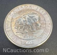 2015 Canadian 1 1/2 Oz .9999 Fine Silver polar bear Bullion Coin