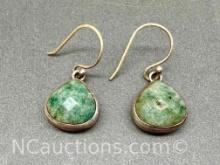 Pair Of SVIINDIA 925 Sterling Silver Aquamarine Earrings