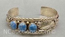 ET Sterling Silver Southwestern Bracelet 45g Total