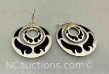 Mexico 925 Sterling Silver Earrings 19g Total