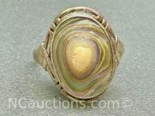 sterling silver Abalone ring sz.4 3g