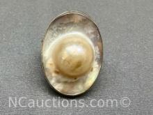 925 Sterling Silver Mother of Pearl Ring 8g