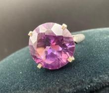 Sterling Silver Purple Sapphire Ring 4 Grams Size 7
