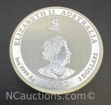 2022 Australia 2 Troy Oz .9999 Fine Silver Bullion Coin