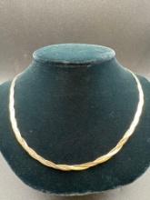 Sterling Silver Twist Necklace 8 Grams