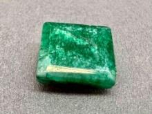 13ct Square Cut Emerald gemstone