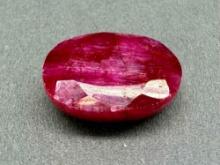 28.3ct Oval Cut Emerald Gemstone