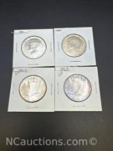 4 1964 Kennedy 90% Silver Half Dollars