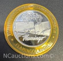 Limited Edition Flamingo .999 Fine Silver Gaming Token Coin 37 Grams