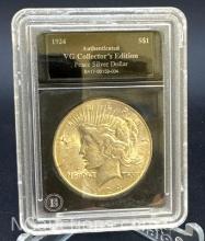 Authenticated 1924 Silver Peace Dollar 90% Silver Coin
