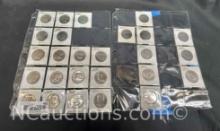 25 Kennedy Half Dollars 1960s-1980s