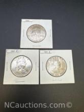 1949-1957D-1951D Franklin 90% Silver Half Dollars