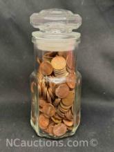 Jar Full of Pennies 1132g Total