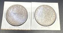 2 1921-D Morgan Silver Dollars 90% Silver Coins 56 Grams