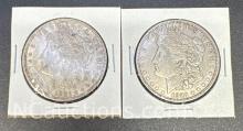 2 1921-D Morgan Silver Dollars 90% Silver Coins 56 Grams