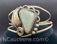 Navajo Light Blue Stone Cuff Bracelet 17. Grams