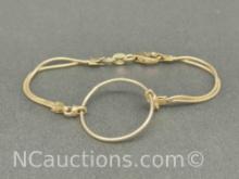 925 Italy Sterling Silver Hoop Bracelet 4g