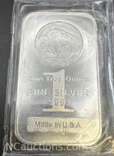 1 Troy Oz .999 Fine Silver Buffalo Bullion Bar