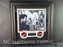Framed Signed Thrilla in Manila Photograph signature says Joe Frazier w/coa