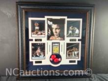 Framed Signed Boxing Trading Card, Photographs Signature says Muhammad Ali on card w/coa