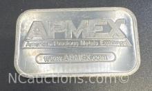 APMEX 1 Troy Oz .999 Fine Silver Bullion Bar