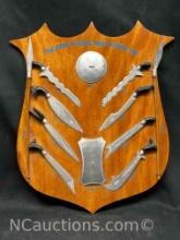 Philippine Republic Moro Weapons 1946 Wall Plaque