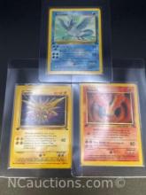 WOTC 1st Edition Legendary Birds Zapdos Articuno Moltres