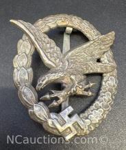 German WWII Luftwaffe Air Gunner Badge with Lightning Bolts