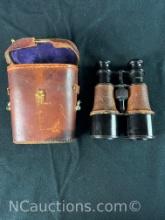 Vintage War Office Binoculars with leather case