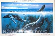 Approx 100 Grey Whales in Scammons Lagoon Lithographs Robert Grey 19x25