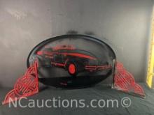 Decorative Metal Art Featuring Vintage Car