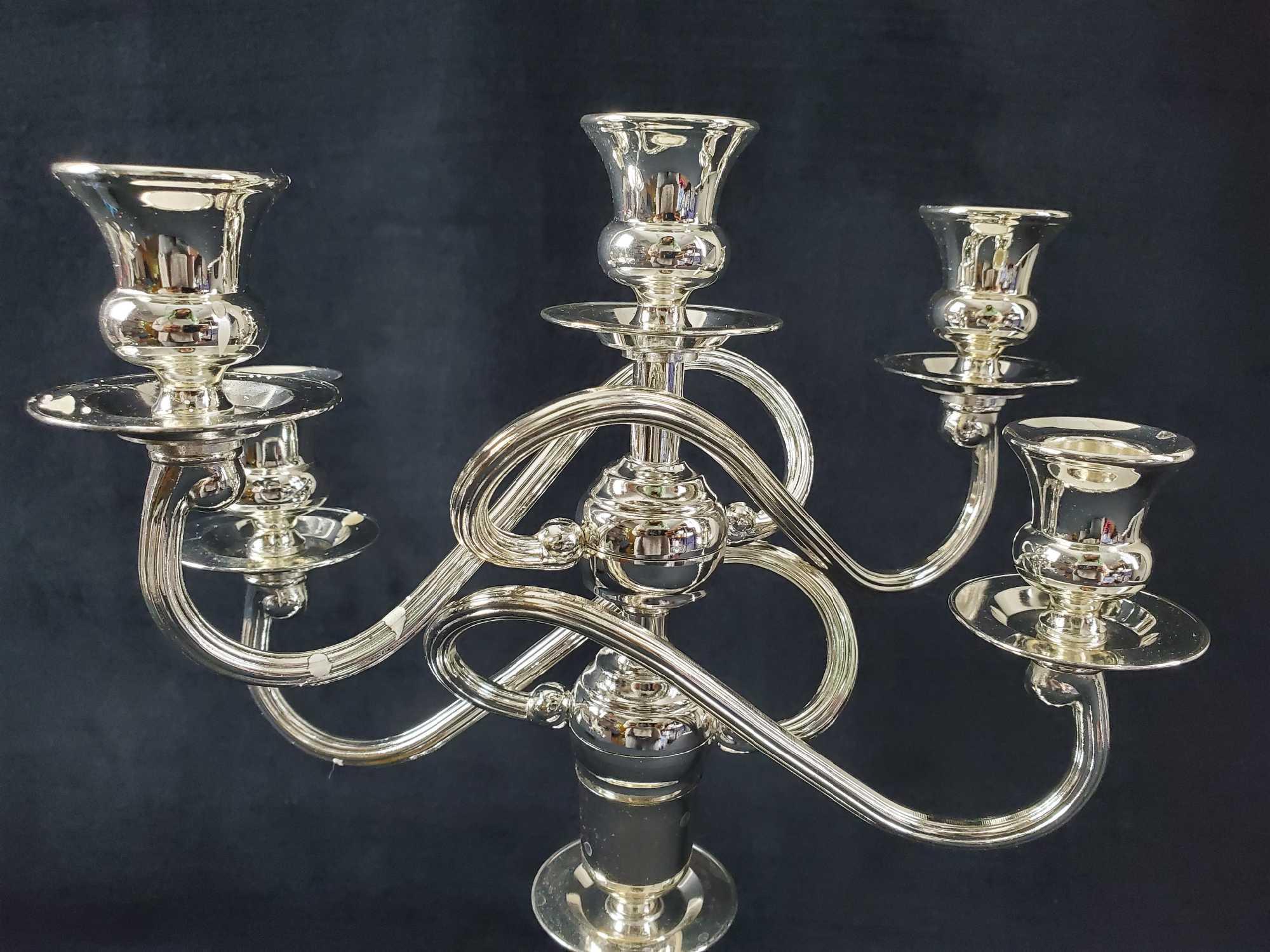 Vintage Silverplate 5 Light Candelabra WM A Rogers