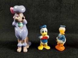 Lot Of 9 Vintage Mixed Walt Disney Characters Snow White Seven Dwarfs Figurines Donald Pluto Oliver
