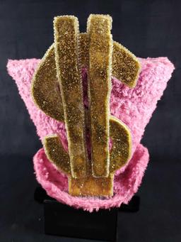 Pink Dollar Sign Local Theater Large Top Hat