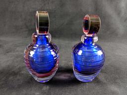 Set Of Two Fifth Avenue Crystal Perfume Bottles