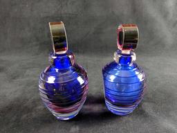 Set Of Two Fifth Avenue Crystal Perfume Bottles