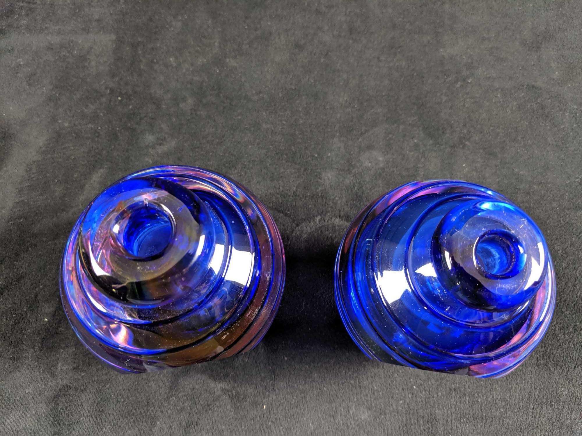 Set Of Two Fifth Avenue Crystal Perfume Bottles