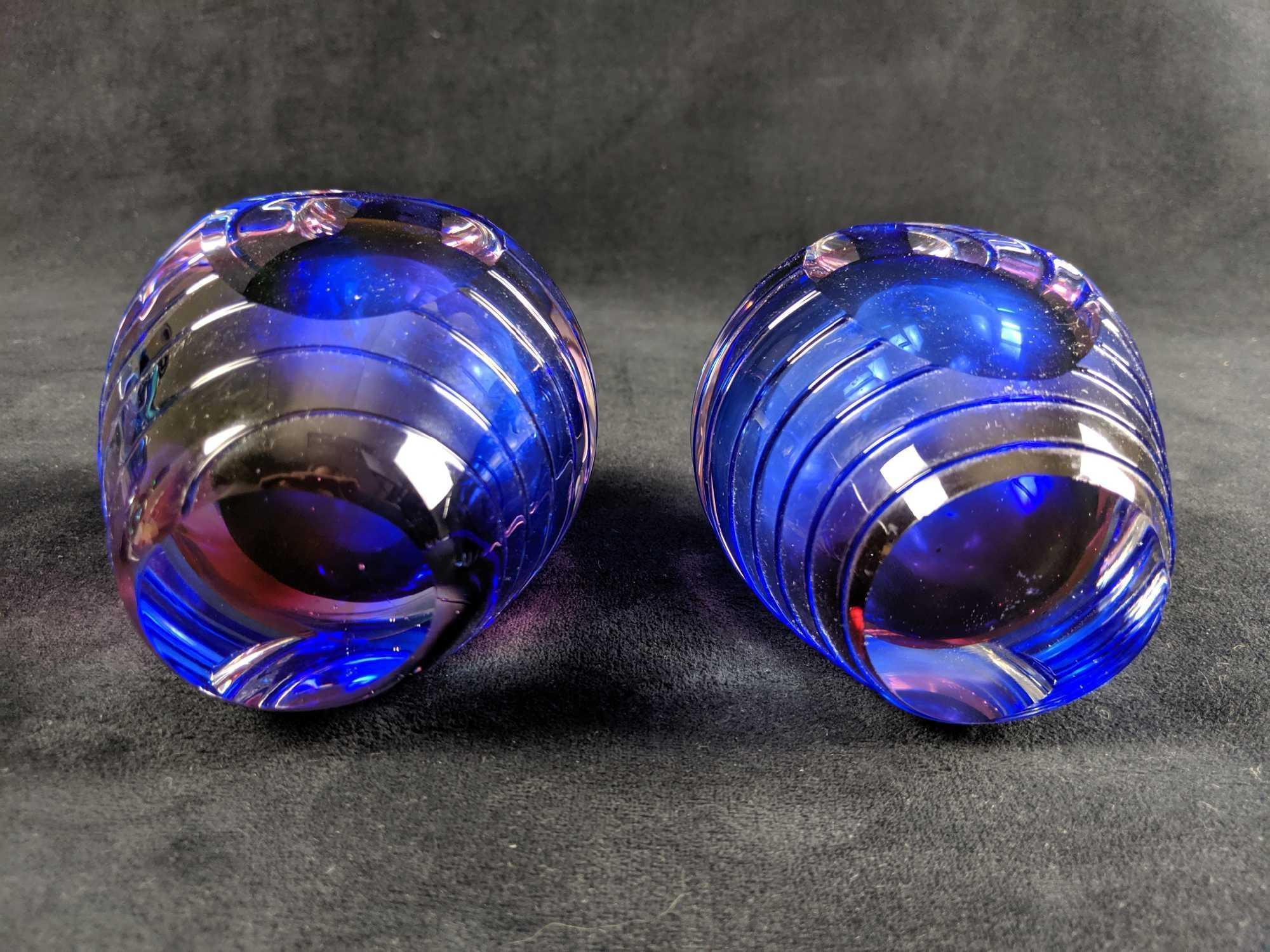 Set Of Two Fifth Avenue Crystal Perfume Bottles