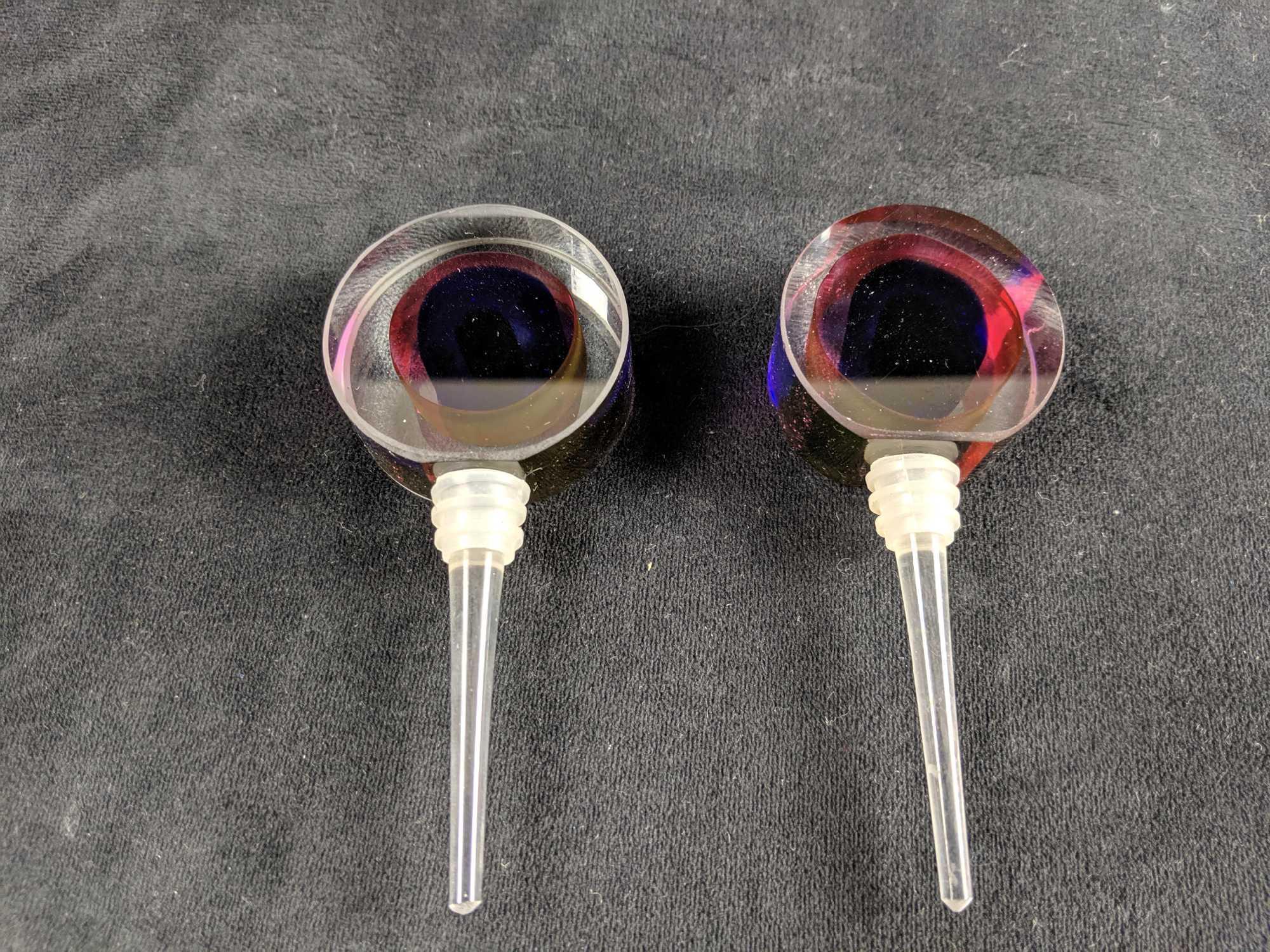 Set Of Two Fifth Avenue Crystal Perfume Bottles