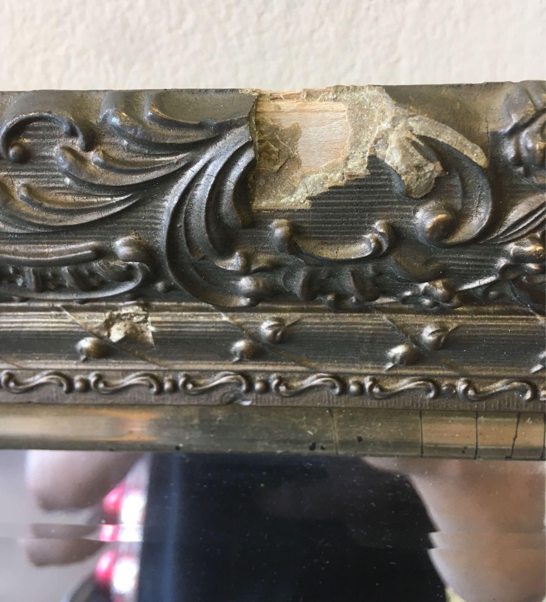 Vintage Framed Beveled Mirror