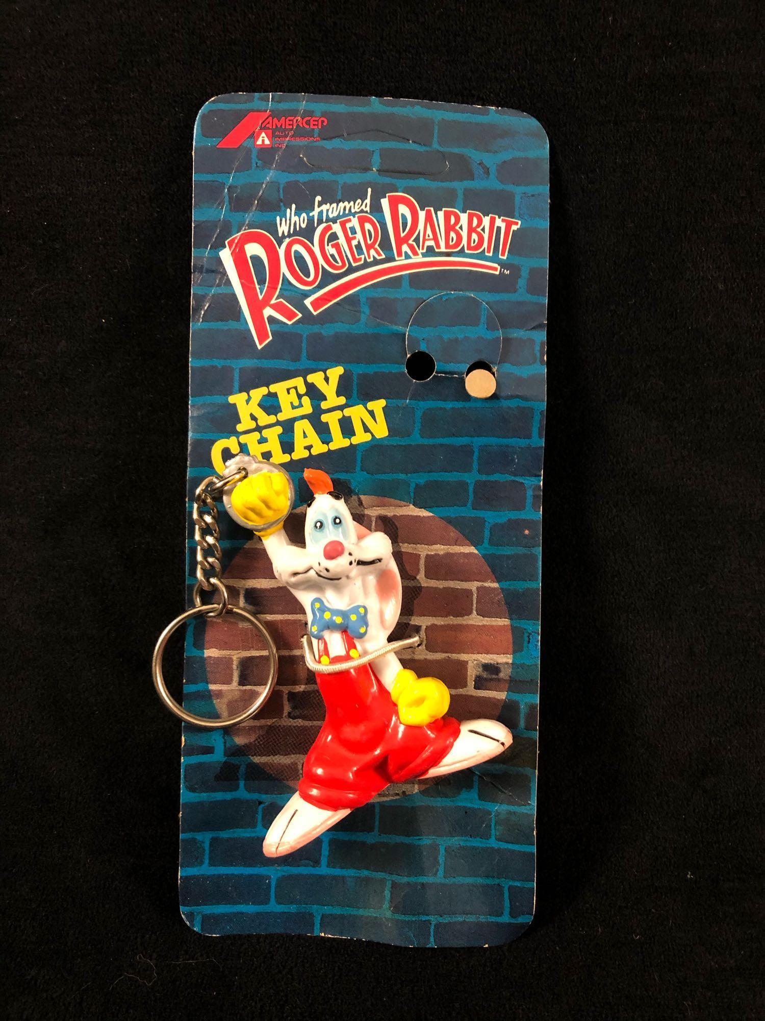 Vintage 1980's Roger Rabbit Lot Of Pens - Key Chain - Plush Figure